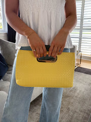 The Annie - Woven Top Handle Bag