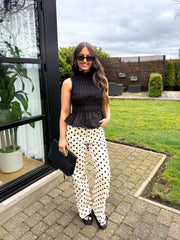 The Tia - Black Peplum Top