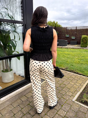 The Tia - Black Peplum Top