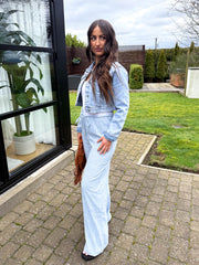 The Sarah - Blue Striped Trousers