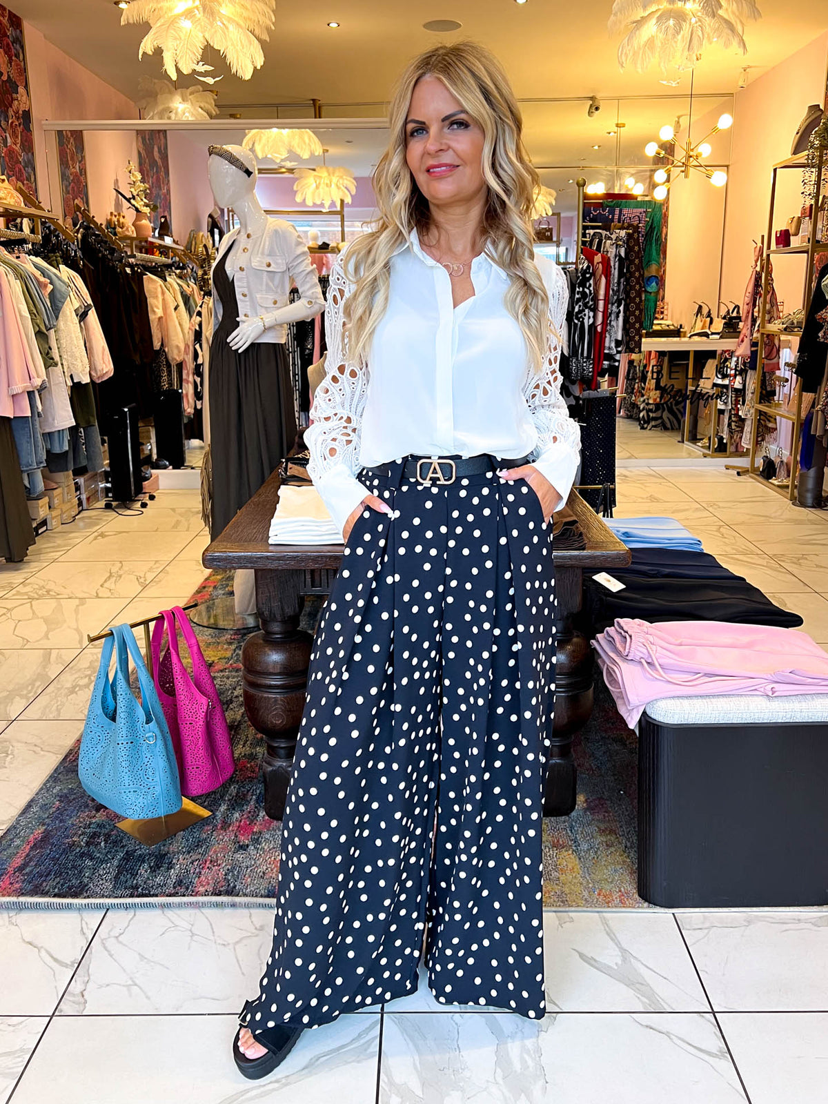 The Alice - Lace Sleeve Blouse