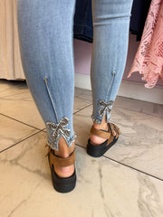 The Bow - Diamante Bow Skinny Jeans