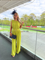 The Ciara - Gold Buckle Belted Jumpsuit