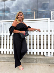 The Meegan - Halter Neck Arm Tie Jumpsuit