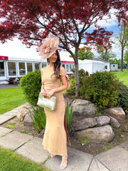 The Jeana - Slinky Cowl Off Shoulder Maxi Dress