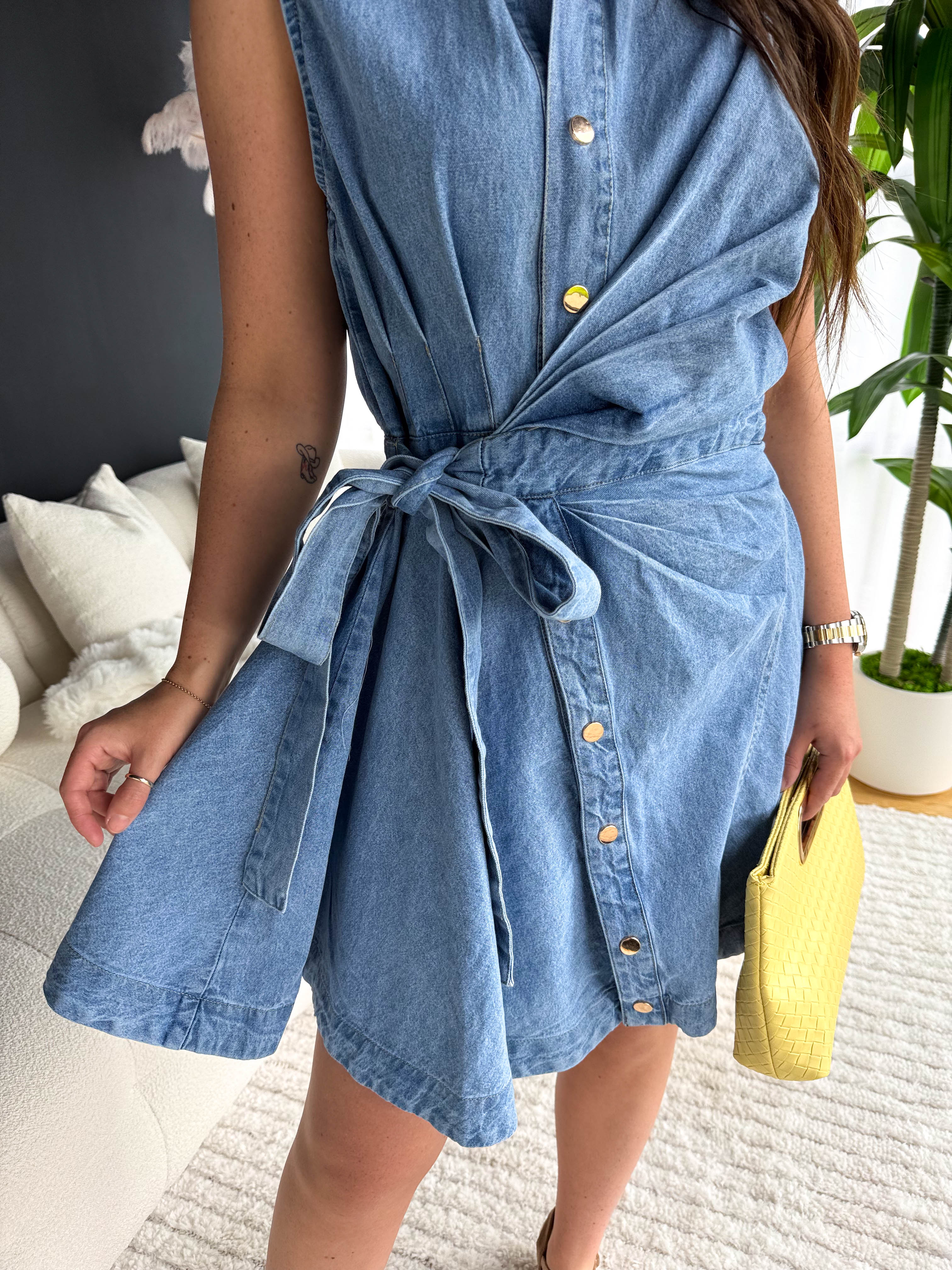 denim skater dress uk Denim Skater Mini Dress Medium