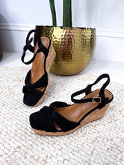 The Carmella - Knot Suede Wedges