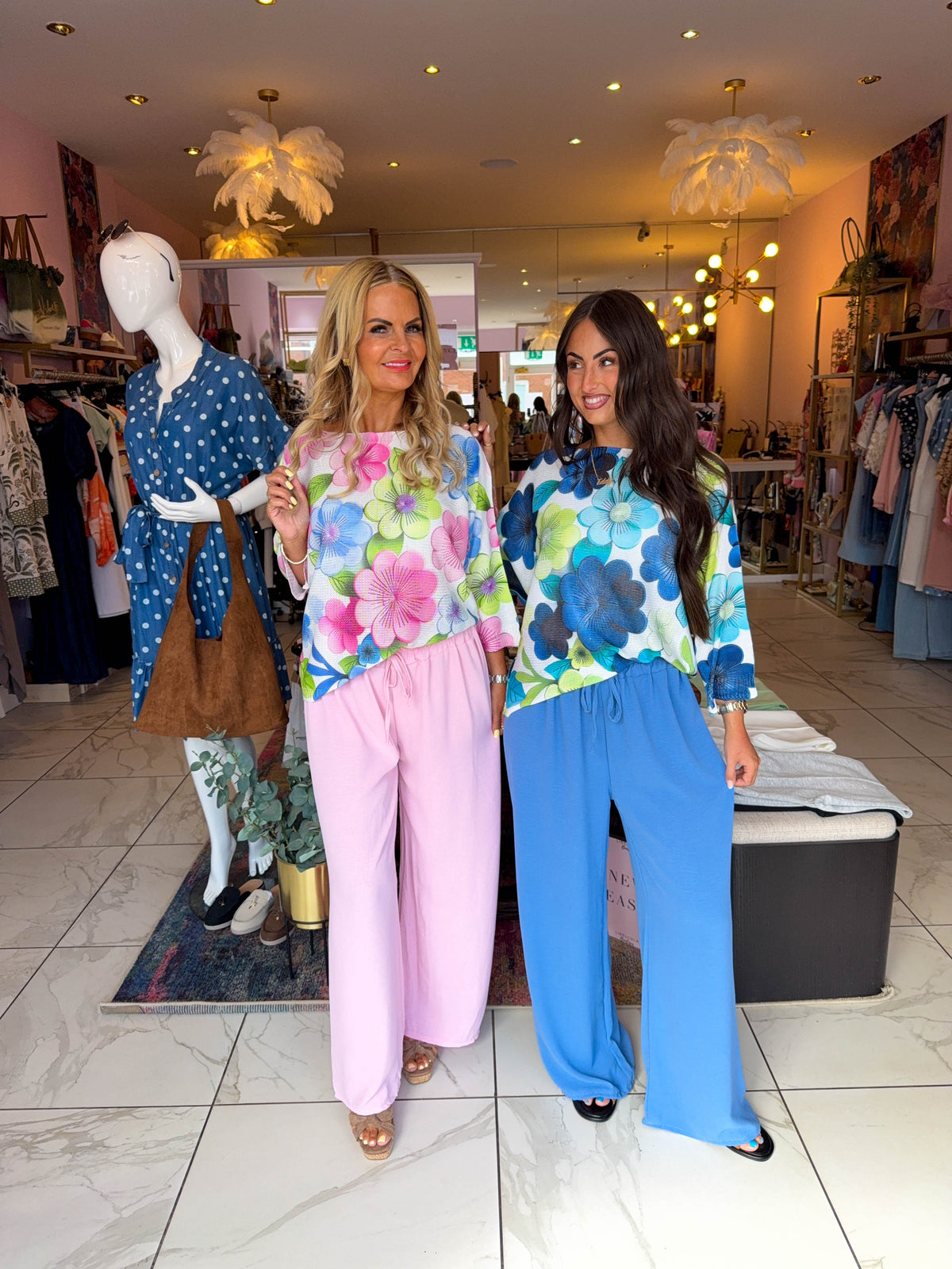 The Flossy- Fine Floral Knit