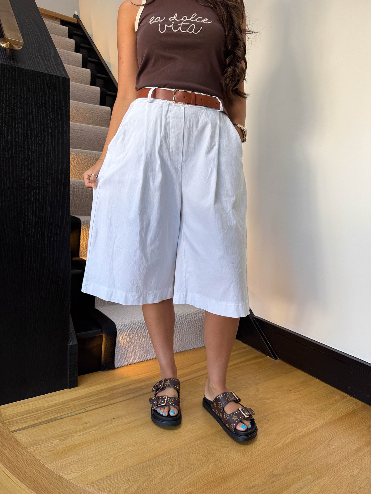 The Luna - Belted Linen Culottes