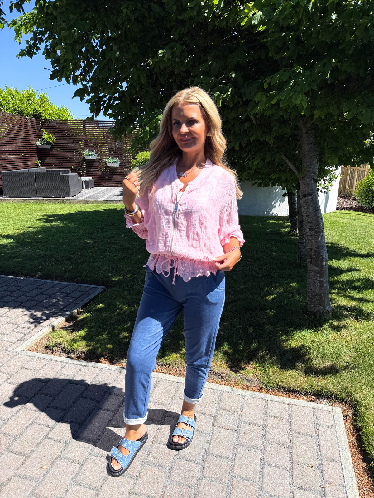 The Leah - Pink Floral Embroidered Bomber Jacket