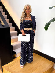 The Molly - Polka Dot Bandeau Jumpsuit