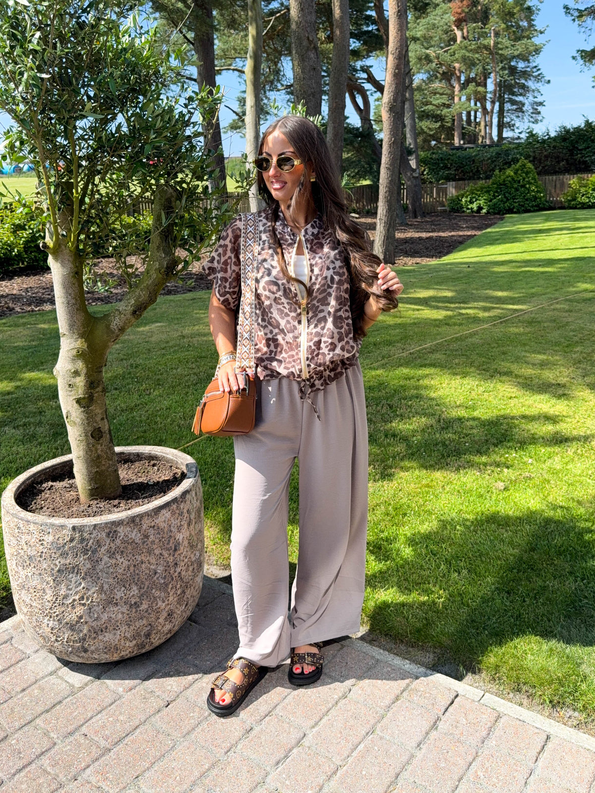 The Leah - Leopard Short Sleeve Bomber Jacket