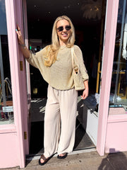 The Jill - Gold Button Knit