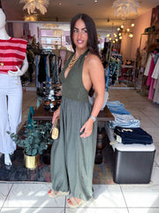 The Dawn - Crotchet Halter Jumpsuit