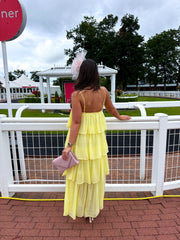 The Millie - Yellow Ruffle Maxi Dress