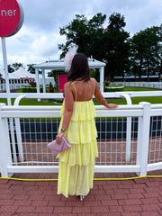 The Millie - Yellow Ruffle Maxi Dress