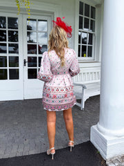The Evelyn - Aztec Floral Mini Dress