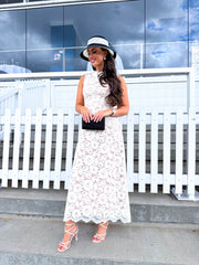 The Kacie - Cream Lace Maxi Dress