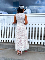 The Kacie - Cream Lace Maxi Dress