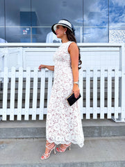 The Kacie - Cream Lace Maxi Dress