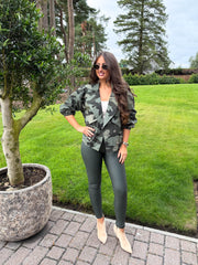 The Tamzin - Camouflage Waterfall Button Jacket