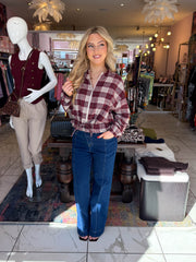 The Leah - Tartan Print Bomber Jacket