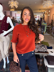 The Sarah - Frill Sleeve Fine Knit