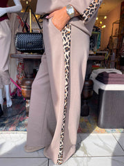 The Caden - Leopard Stripe Lounge Set