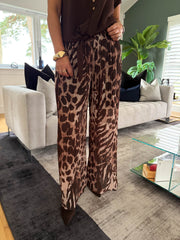 The Dahlia - Mixed Animal Print Pleated Trousers