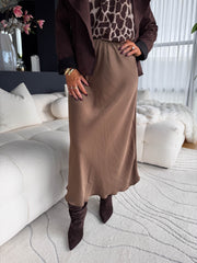 The Cassandra - Satin Midi Skirt