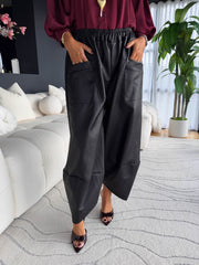 The Bonnie - Faux Leather Carrot Leg Trousers