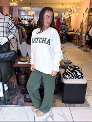 The Matcha - Matcha Slogan Crew Neck Jumper