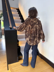 The Georgina - Leopard Print Balloon Sleeve Blouse