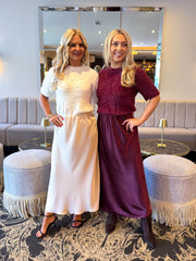 The Cassandra - Satin Midi Skirt