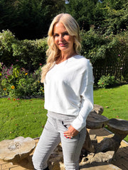 The Pearl - Pearl Bow Cut Out Sleeve Knit