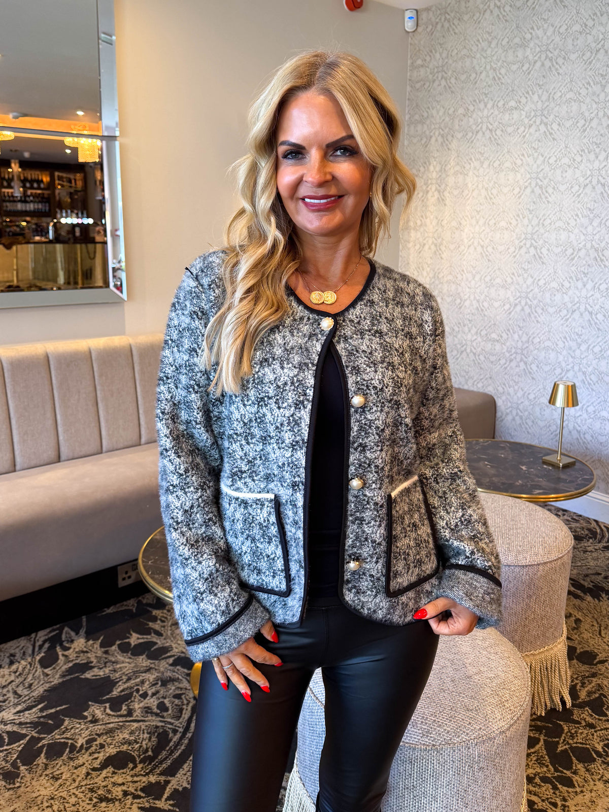 The Willow - Tweed Style Cardigan Coat