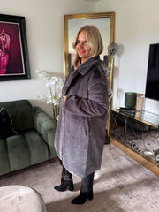 The Pippa - Grey Faux Fur Coat