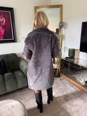 The Pippa - Grey Faux Fur Coat