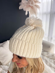 The Sloane - Faux Wool Fur Pom Pom Hat