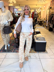The Bambi - Barrel Leg Deer Print Jeans