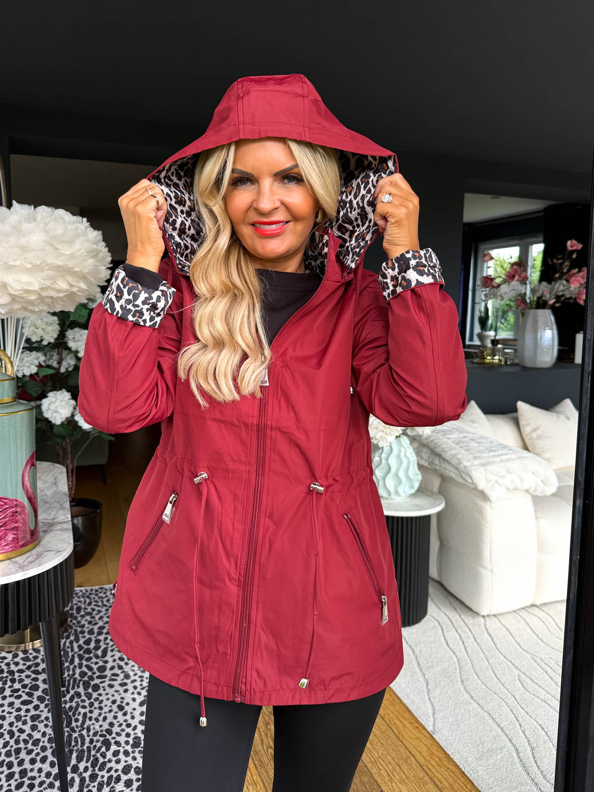 The Betsy - Wine Reversible Rain Jacket