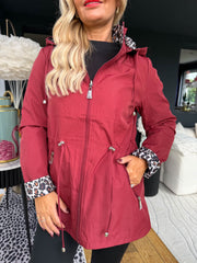 The Betsy - Wine Reversible Rain Jacket