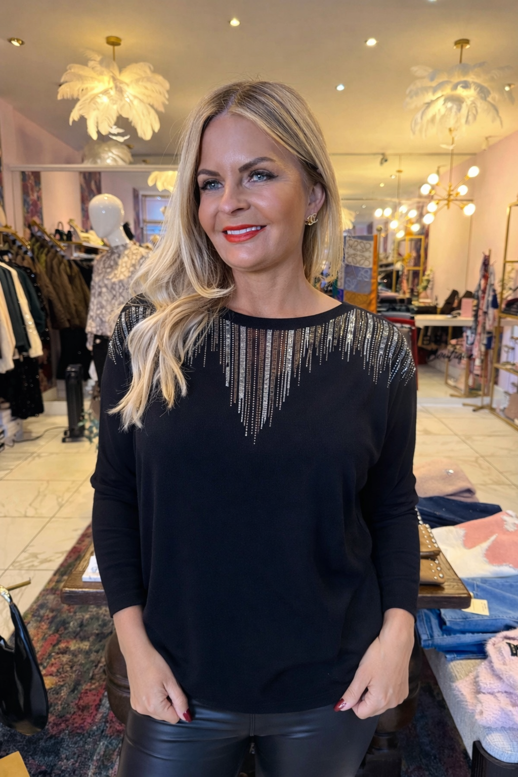 The Genevieve - Diamante Oversized Knit