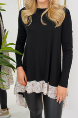 The Stella - Mesh Pattern Panel Blouse