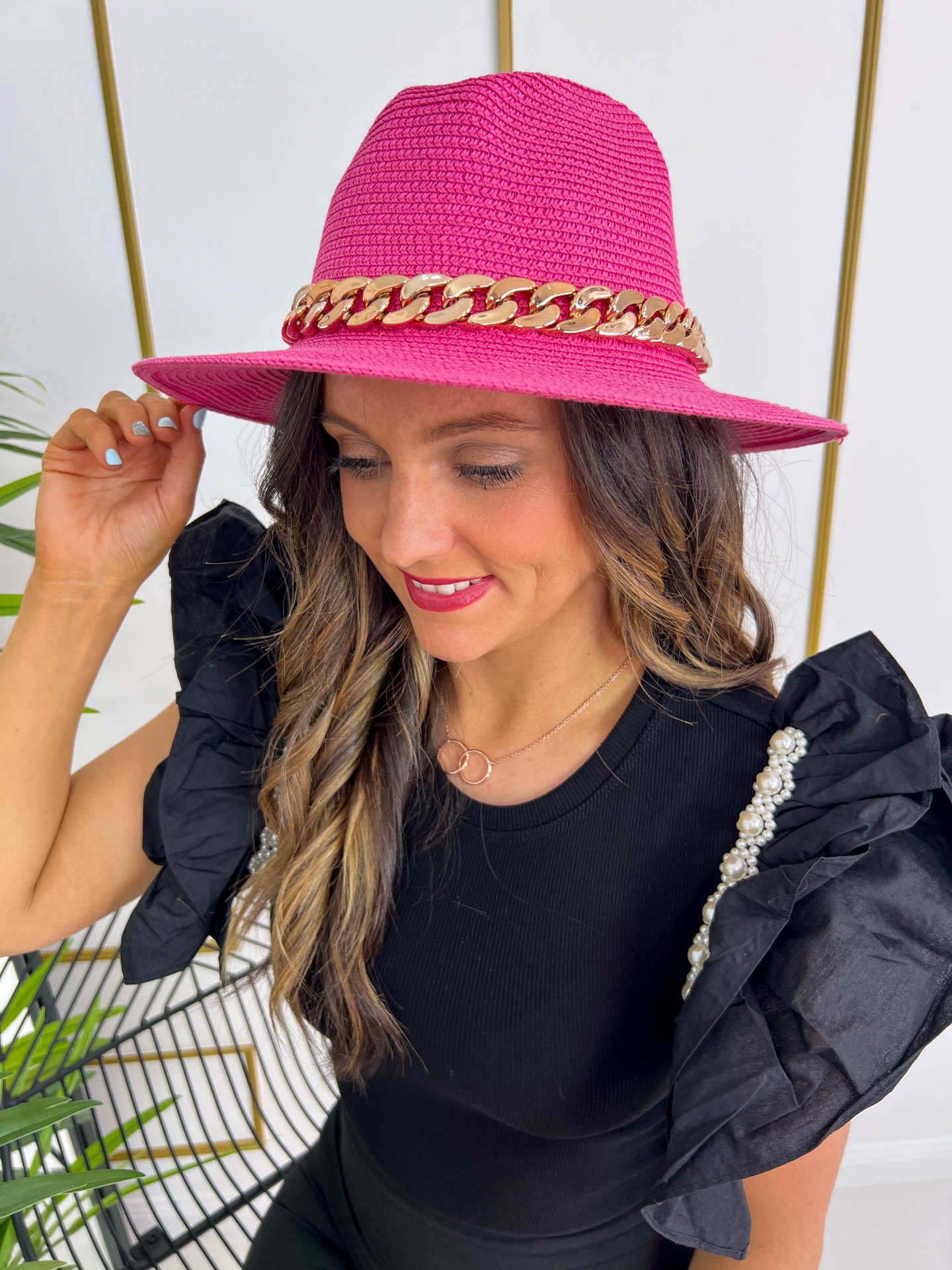 The Romilly - Chain Straw Hat
