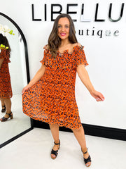 The Flora - Leopard Print Ruffle Dress