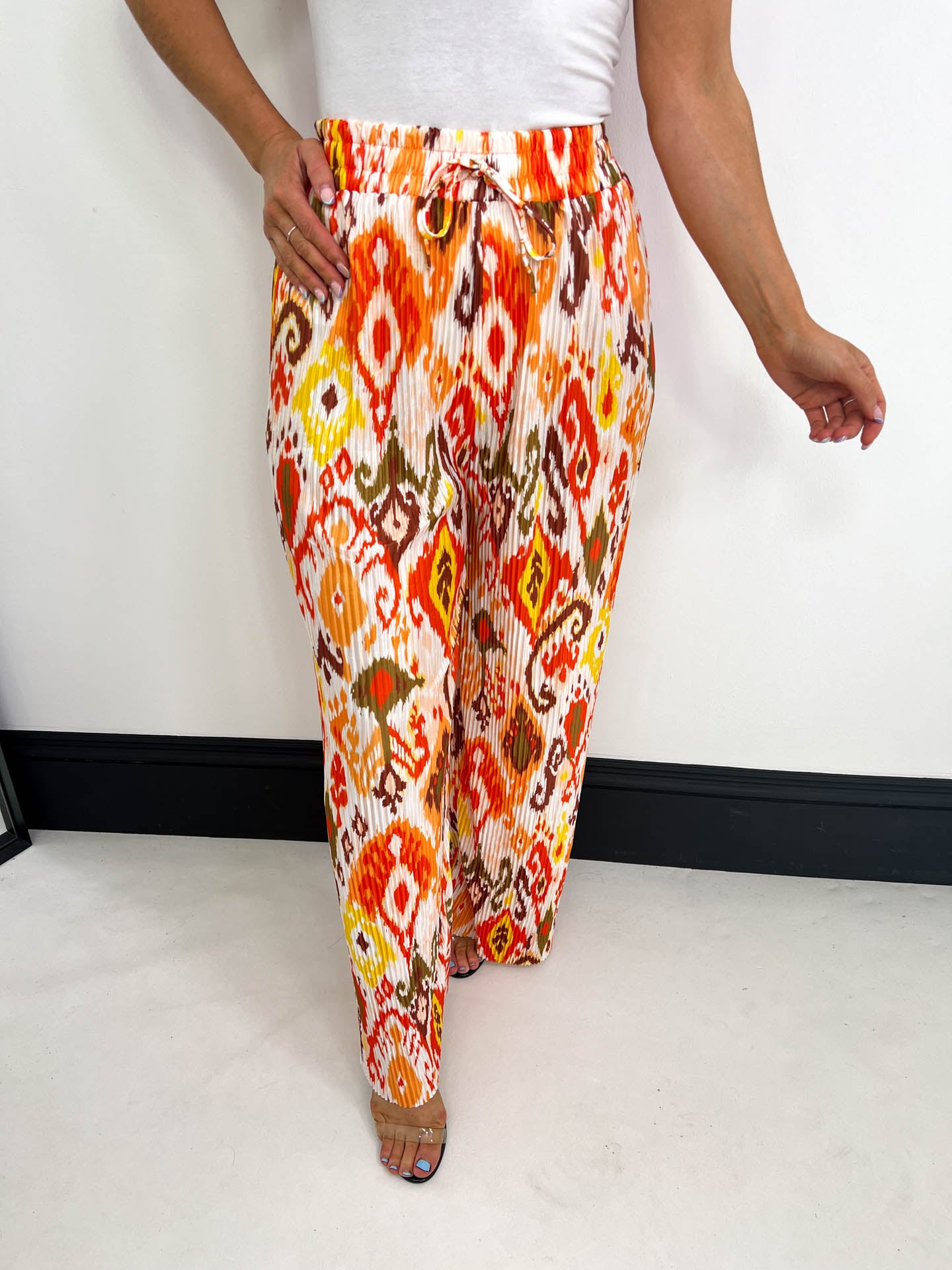 The Mylah - Abstract Pleated Trousers