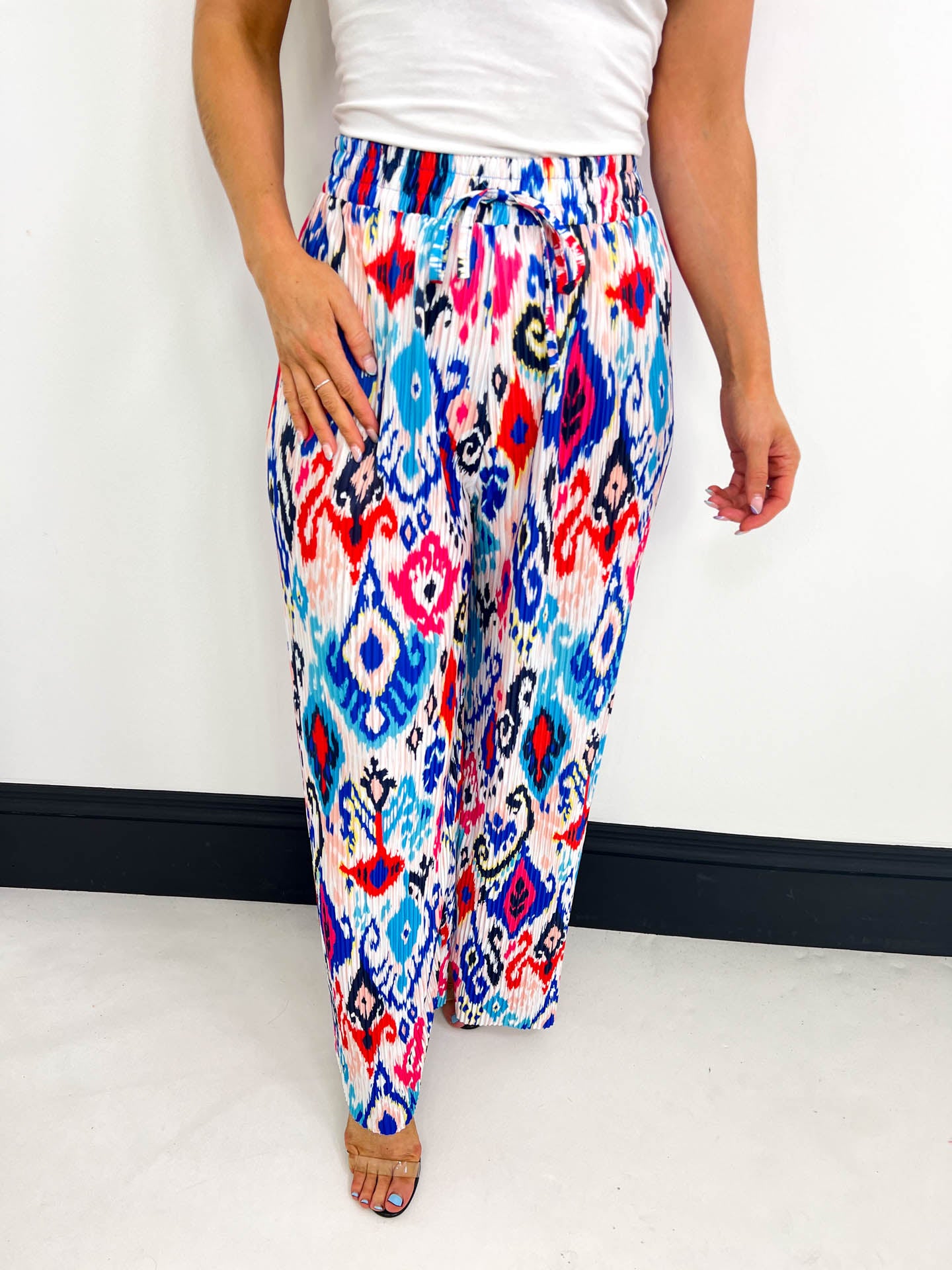 The Mylah - Abstract Pleated Trousers