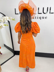 The Nicole - Multicolour Spot Midi Dress