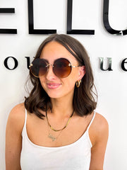 The Odette - Round Bee Detail Sunglasses